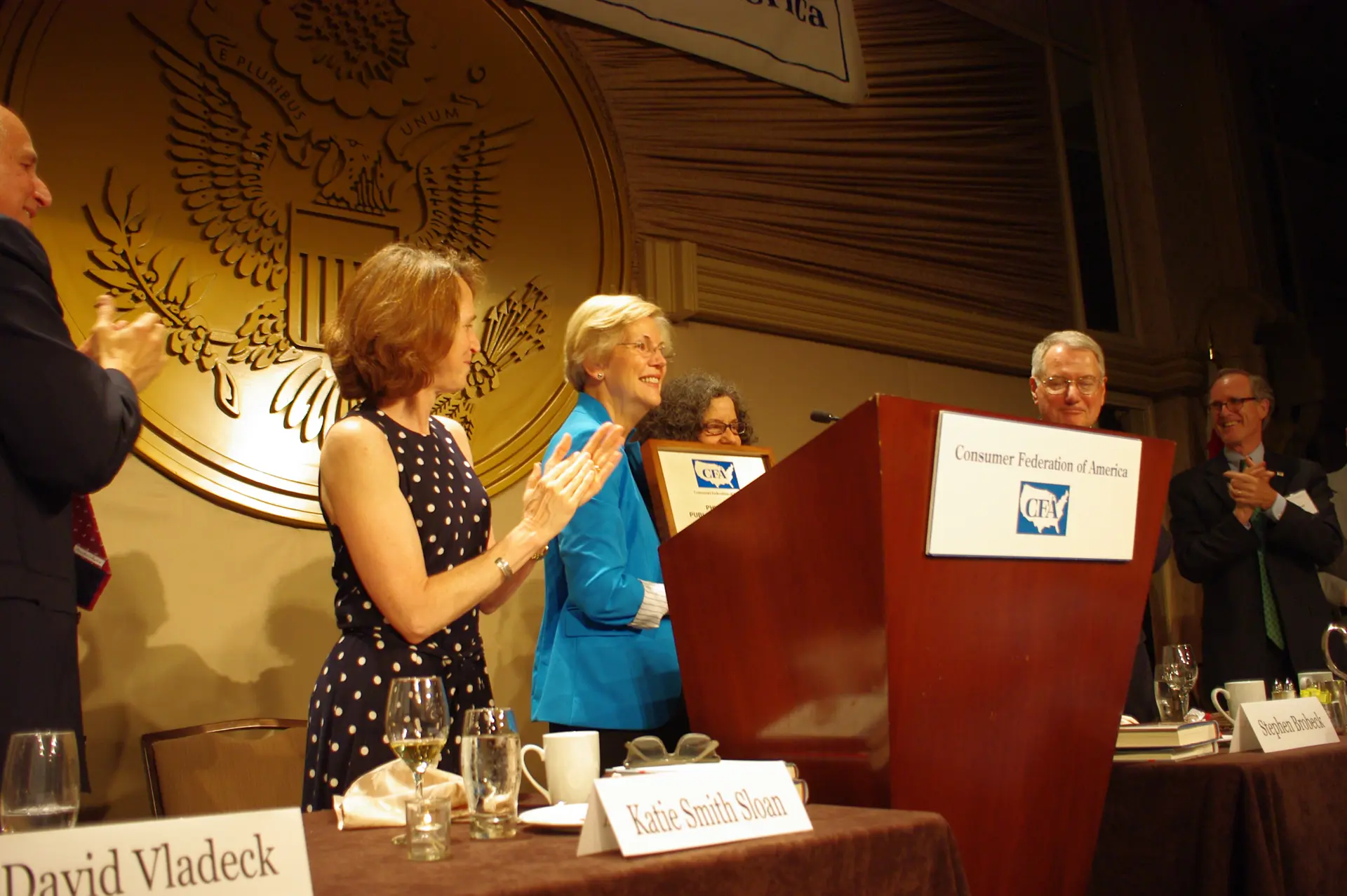 Katie Smith Sloan, Secretary/Treasurer, CFA & Senator Elizabeth Warren