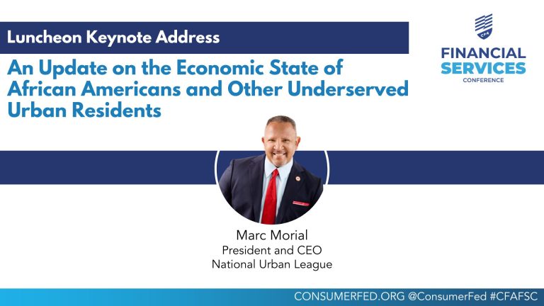 LUNCHEON KEYNOTE ADDRESS: AN UPDATE ON THE ECONOMIC STATE OF AFRICAN AMERICANS AND OTHER UNDERSERVED URBAN RESIDENTS