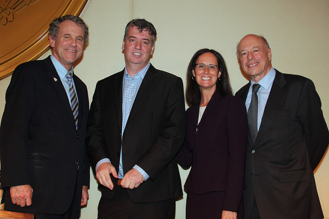 Senator Brown, Bob Sullivan, Lisa Madigan, & Albert Foer