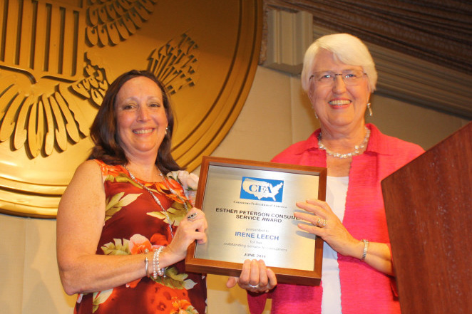 Irene Leech, President, Virginia Citizens Consumer Council & Jean Ann Fox, Financial Services Fellow, CFA