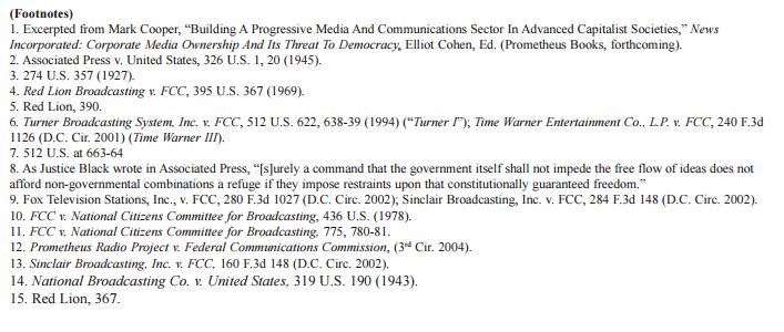 THE BOLD ASPIRATION FOR THE FIRST AMENDMENT footnotes