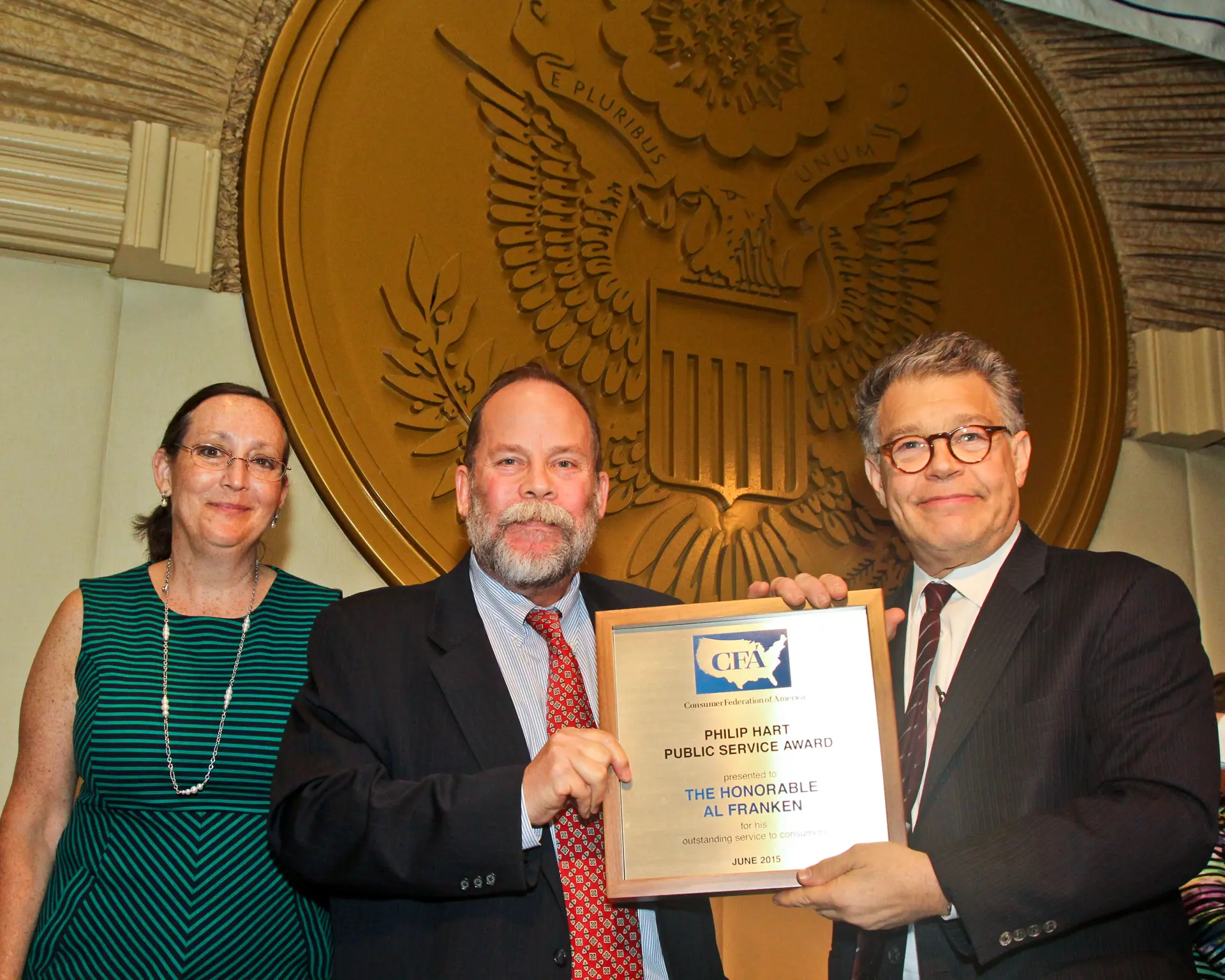 Irene Leech, Ed Mierzwinski, & Senator Franken